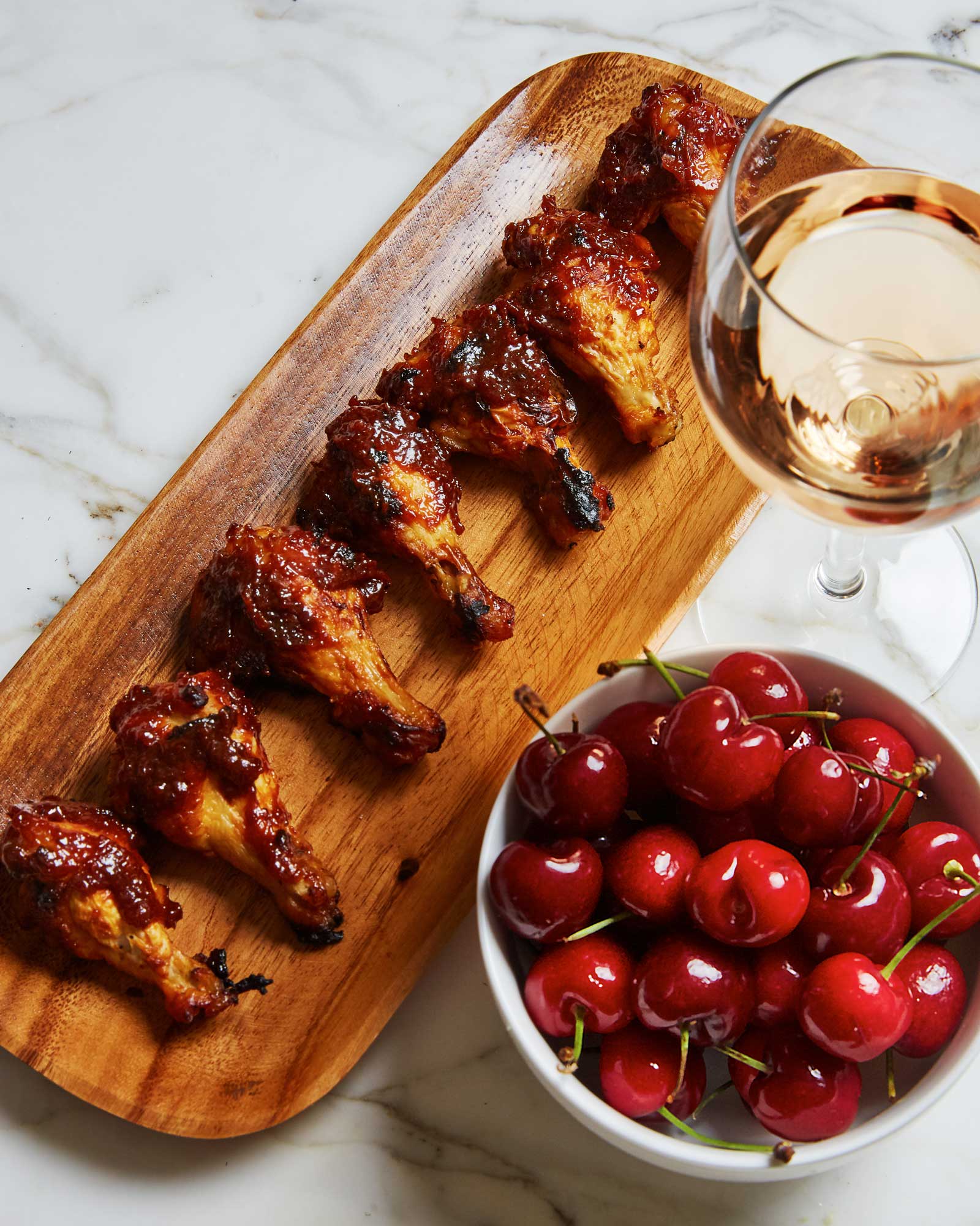 Cherry Rosé Chicken Wings